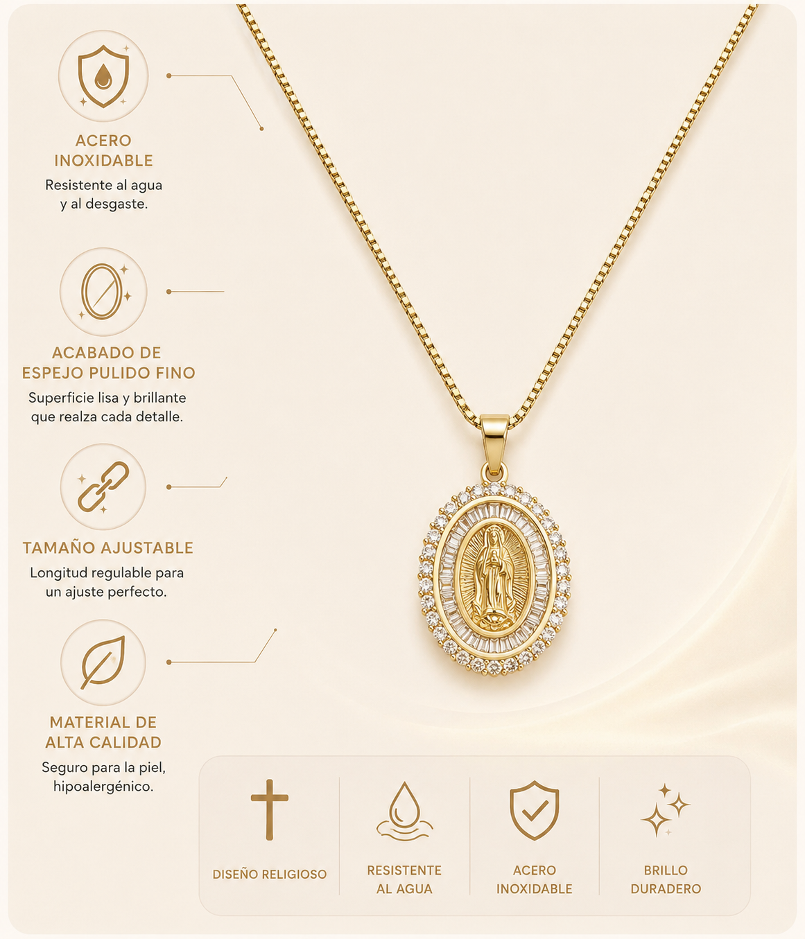 Collar Bendición Dorada